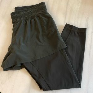Lululemon workout leggings with shorts